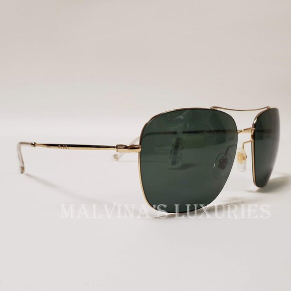 GUCCI SUNGLASSES GG0503S 003 MENS GOLD METAL AVIATOR INTERLOCKING G LOGO - Picture 4 of 12
